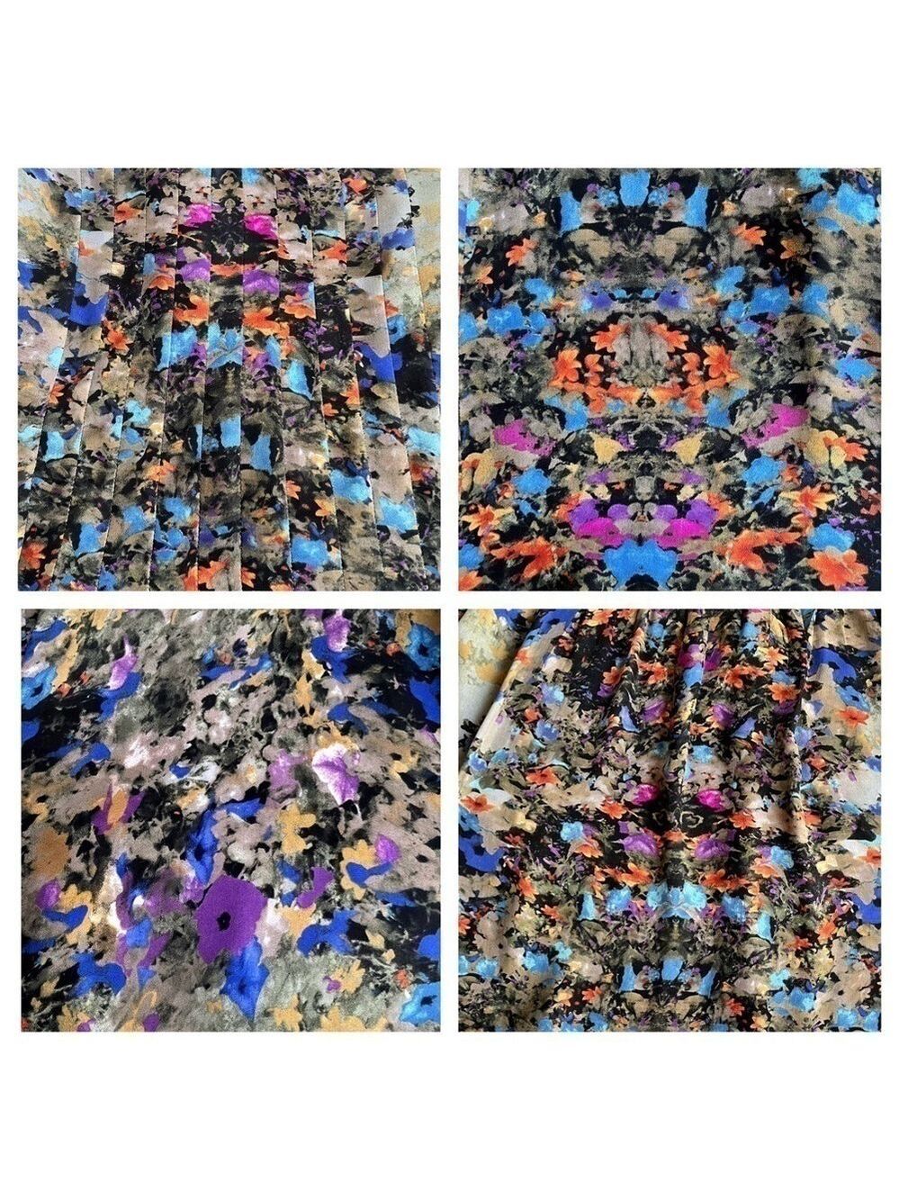 Parker Abstract Floral Print Silk Blouse - Picture 11 of 12